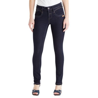Dark Blue Skinny Jeans With Red Turn-Ups (3-16yrs)